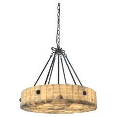 Art Deco Style Alabaster Chandelier