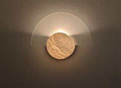 Art Deco Style Alabaster Wall Sconce, 1970s