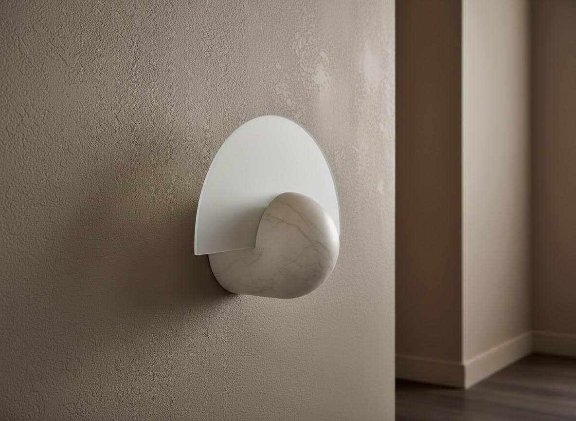 European Art Deco Style Alabaster Wall Sconce, 1970s For Sale