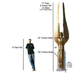 17' Tall Art Deco Style "Wings of the Republic" Angel Sculpture , 3 Available