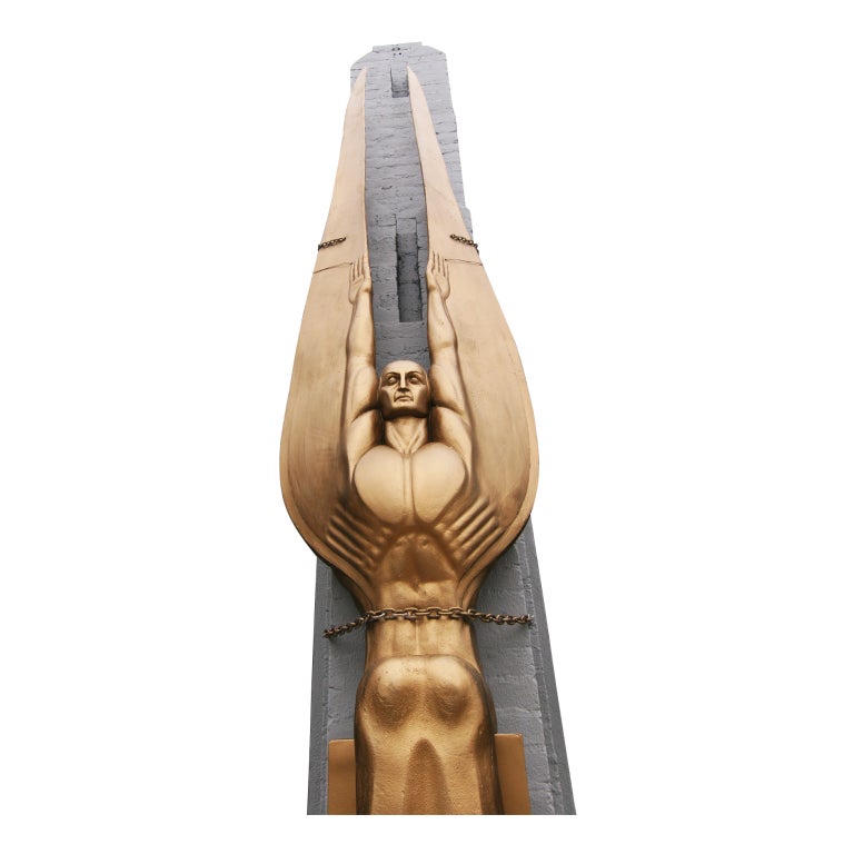 Art Deco Style Angel Sculpture "Wings of the Republic" by Oskar J.W