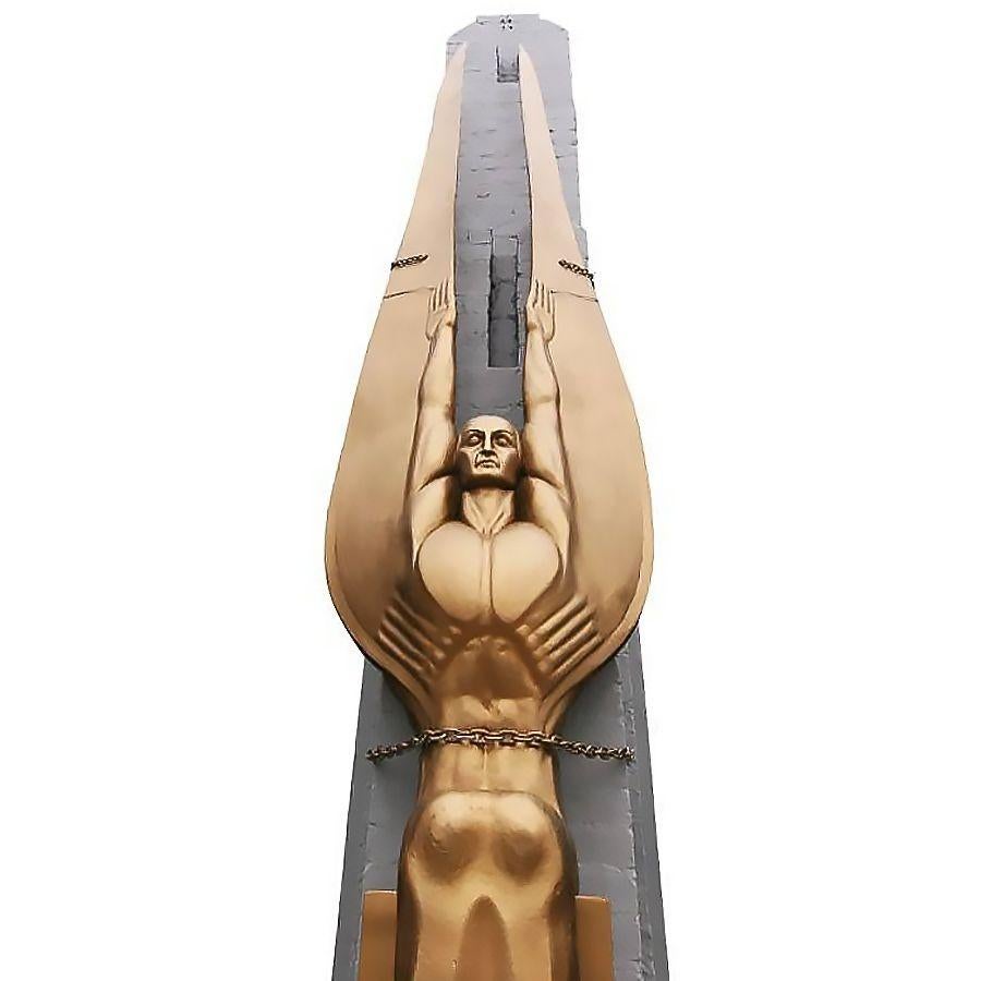 Sculpture d'anges de style Art Déco « ailes de la République » par Oskar J.W. Hansen Excellent état - En vente à Van Nuys, CA
