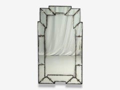 Art Deco Style, Antique and Beveled Glass, Venetian Wall Mirror