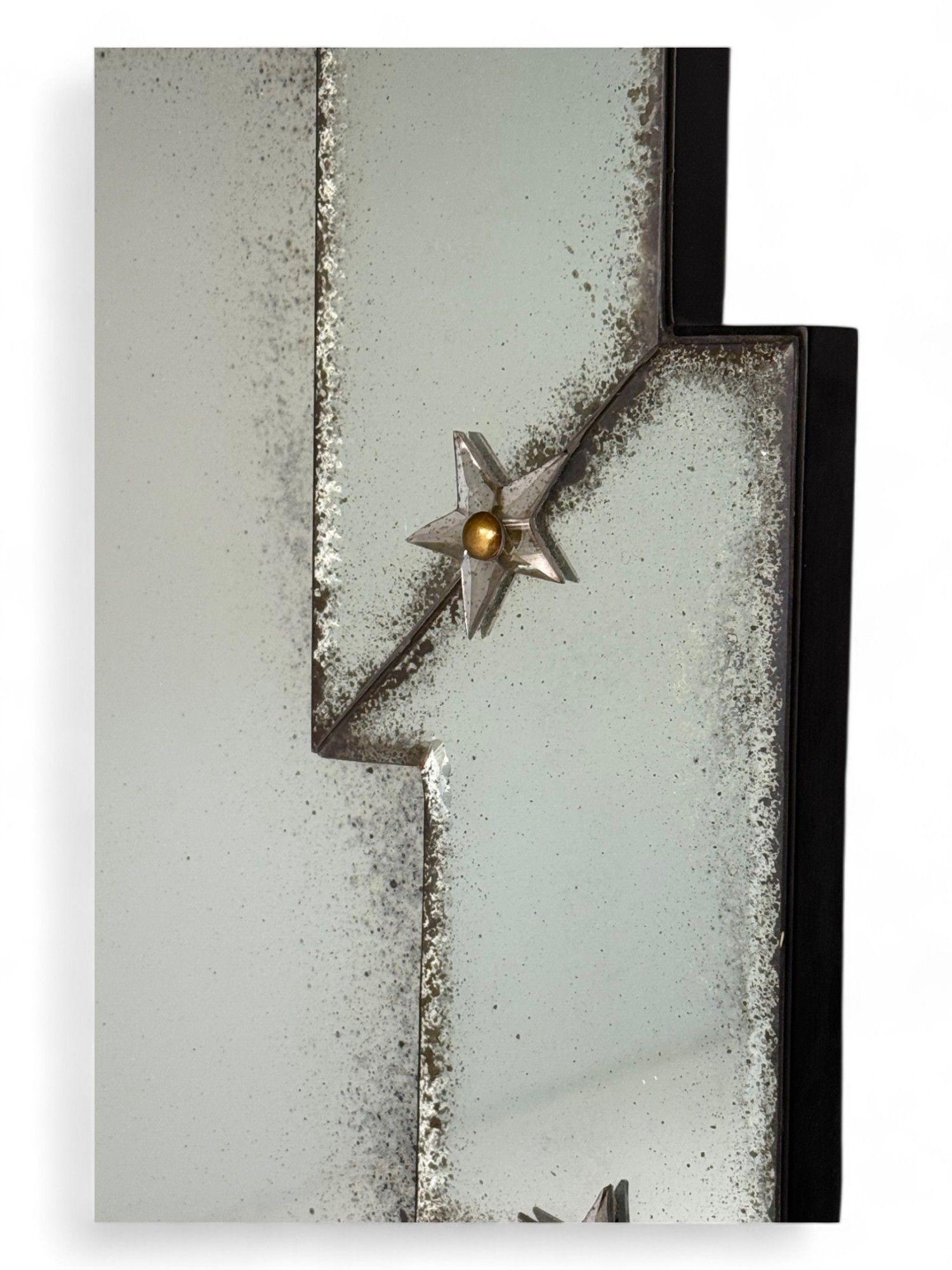 Art Deco Style, Antique and Beveled Glass, Venetian Wall Mirrors, 21st C. For Sale 2