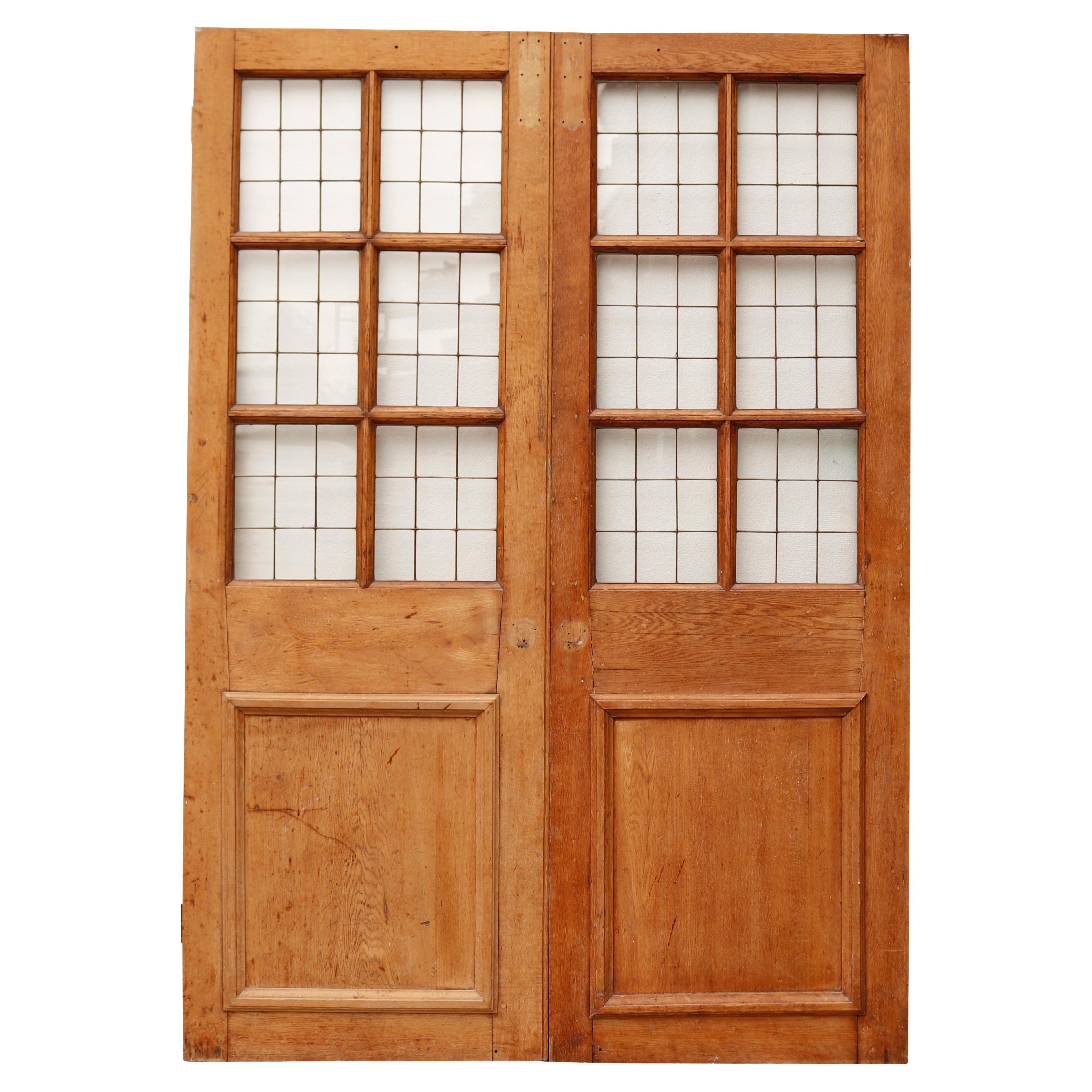 Art Deco Style Antique Copper Light Doors