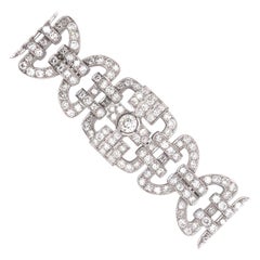 Art-Deco-Stil Platin-Armband mit Diamanten, ca. 35 Karat