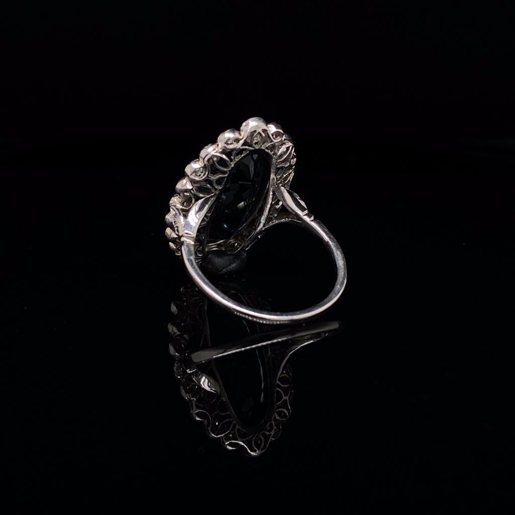 1920's art deco aquamarine ring