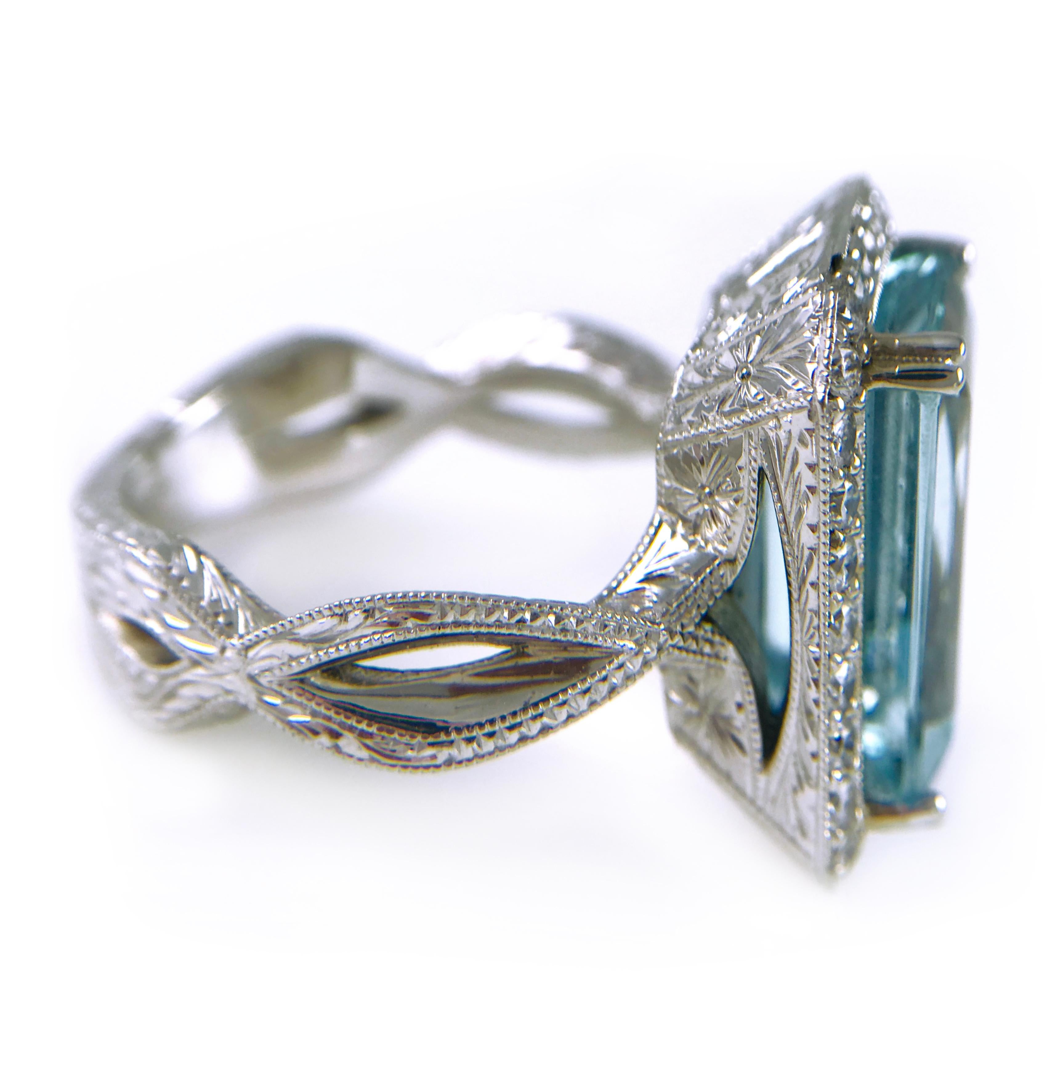 custom aquamarine engagement rings