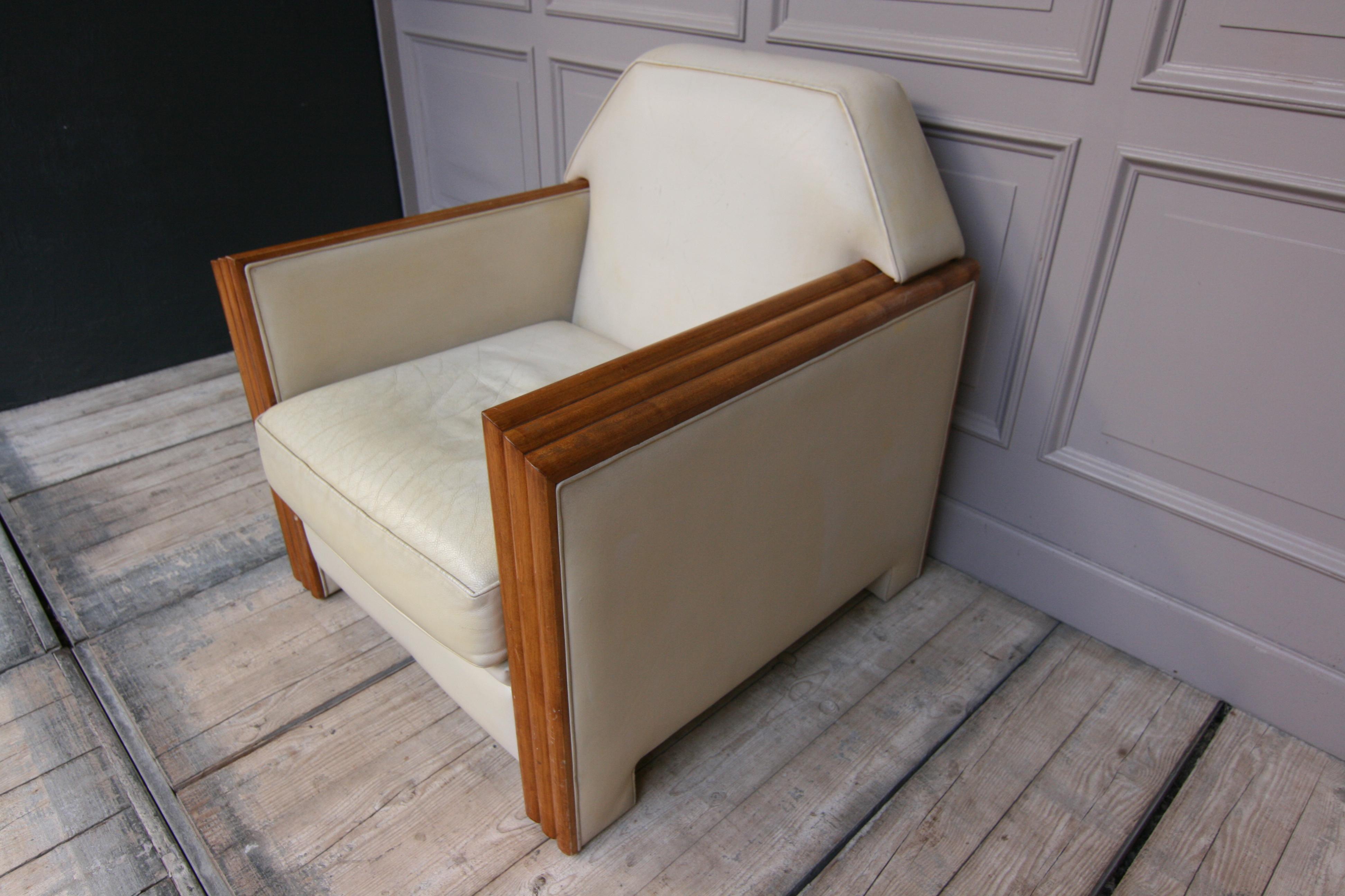 Art Deco Style Armchair by Hugues Chevalier 2