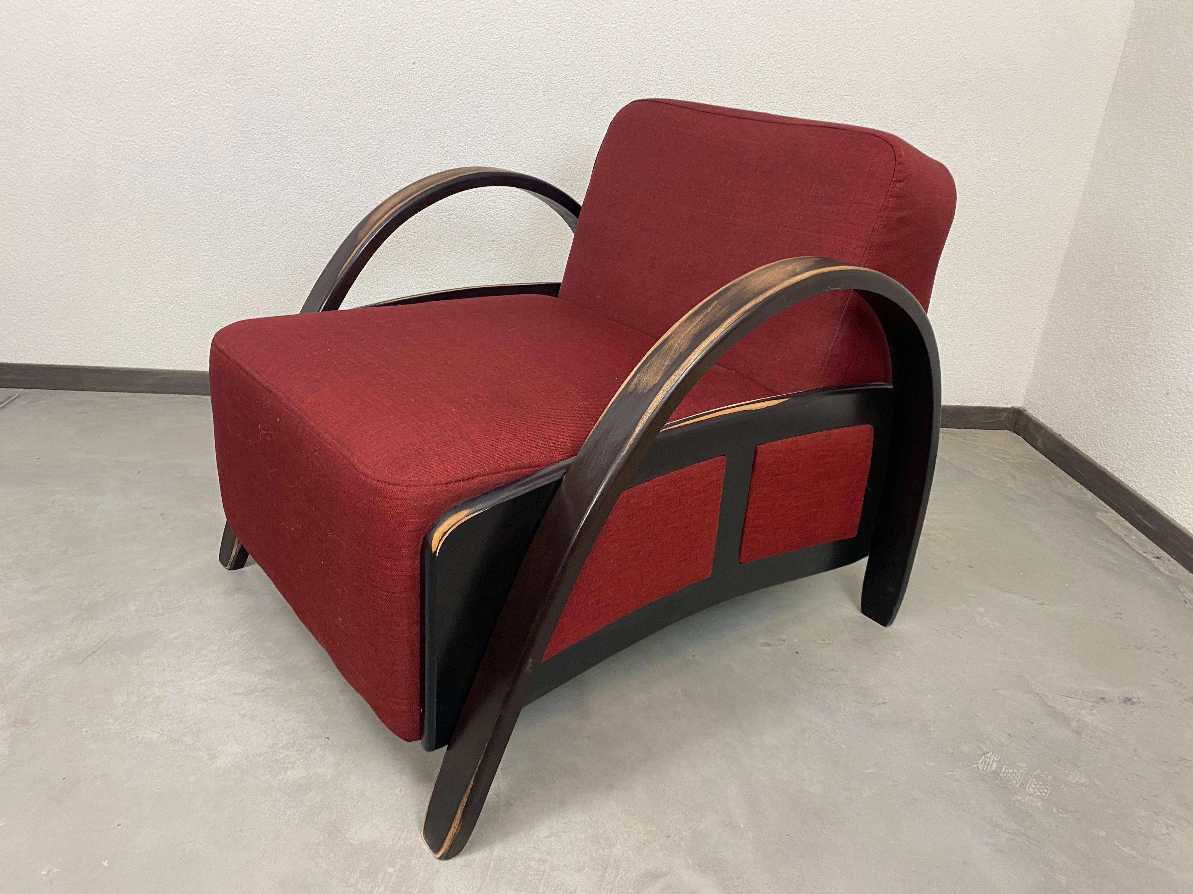 Italian Art Deco Style Armchairs For Sale