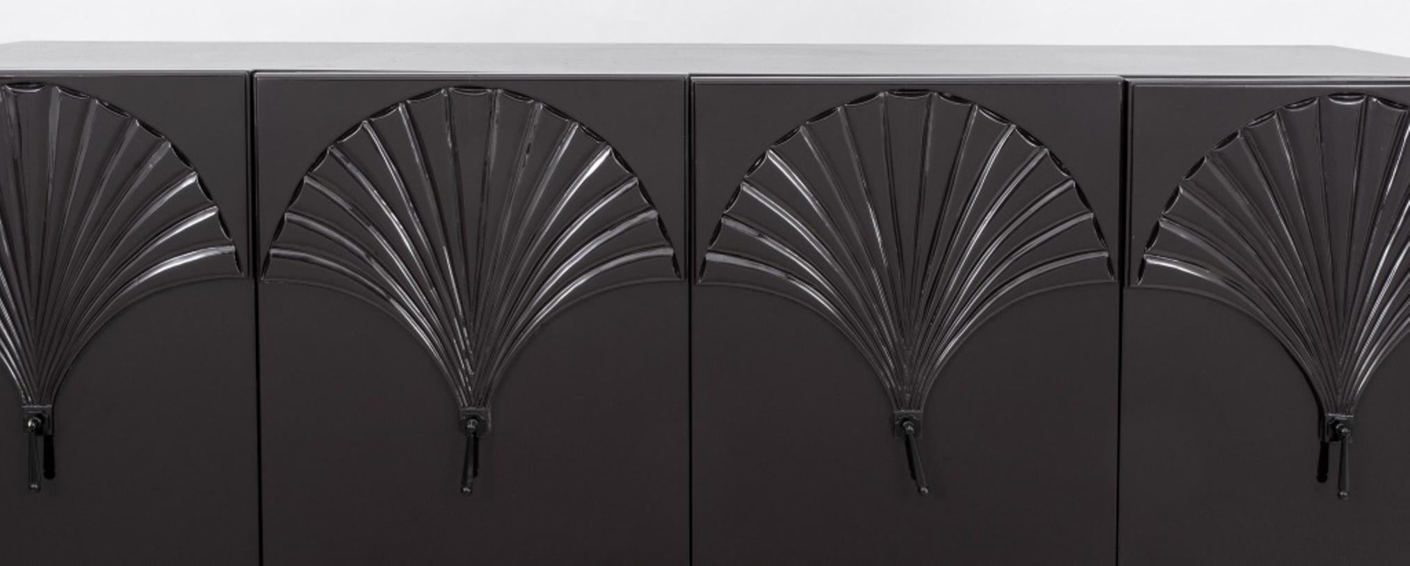 Art Deco Style Aubergine Lacquer Four Door For Sale at 1stDibs