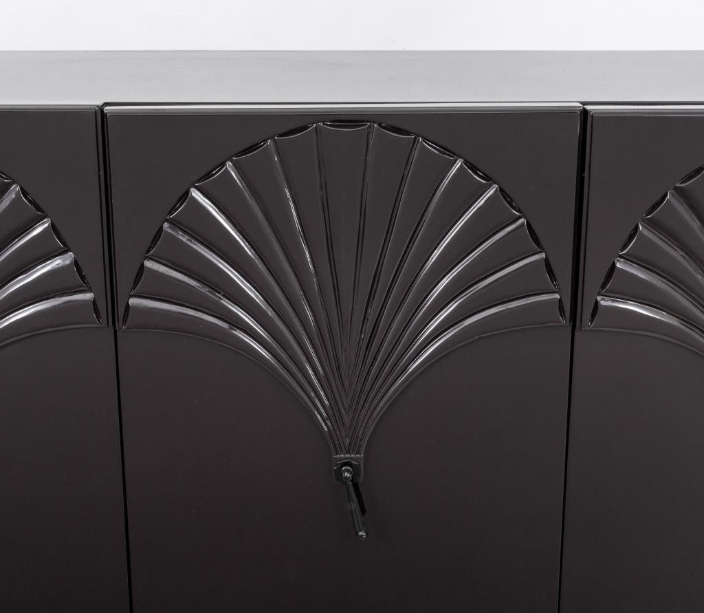 Art Deco Style Aubergine Lacquer Four Door For Sale at 1stDibs