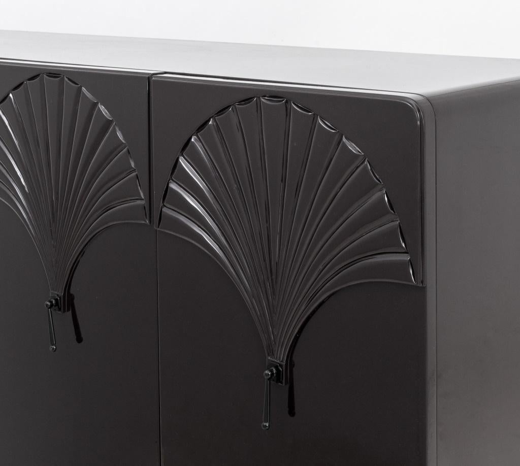 Art Deco Style Aubergine Lacquer Four Door For Sale at 1stDibs