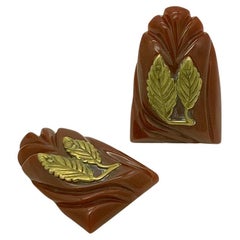 Art Deco Style Bakelite Dress Clips