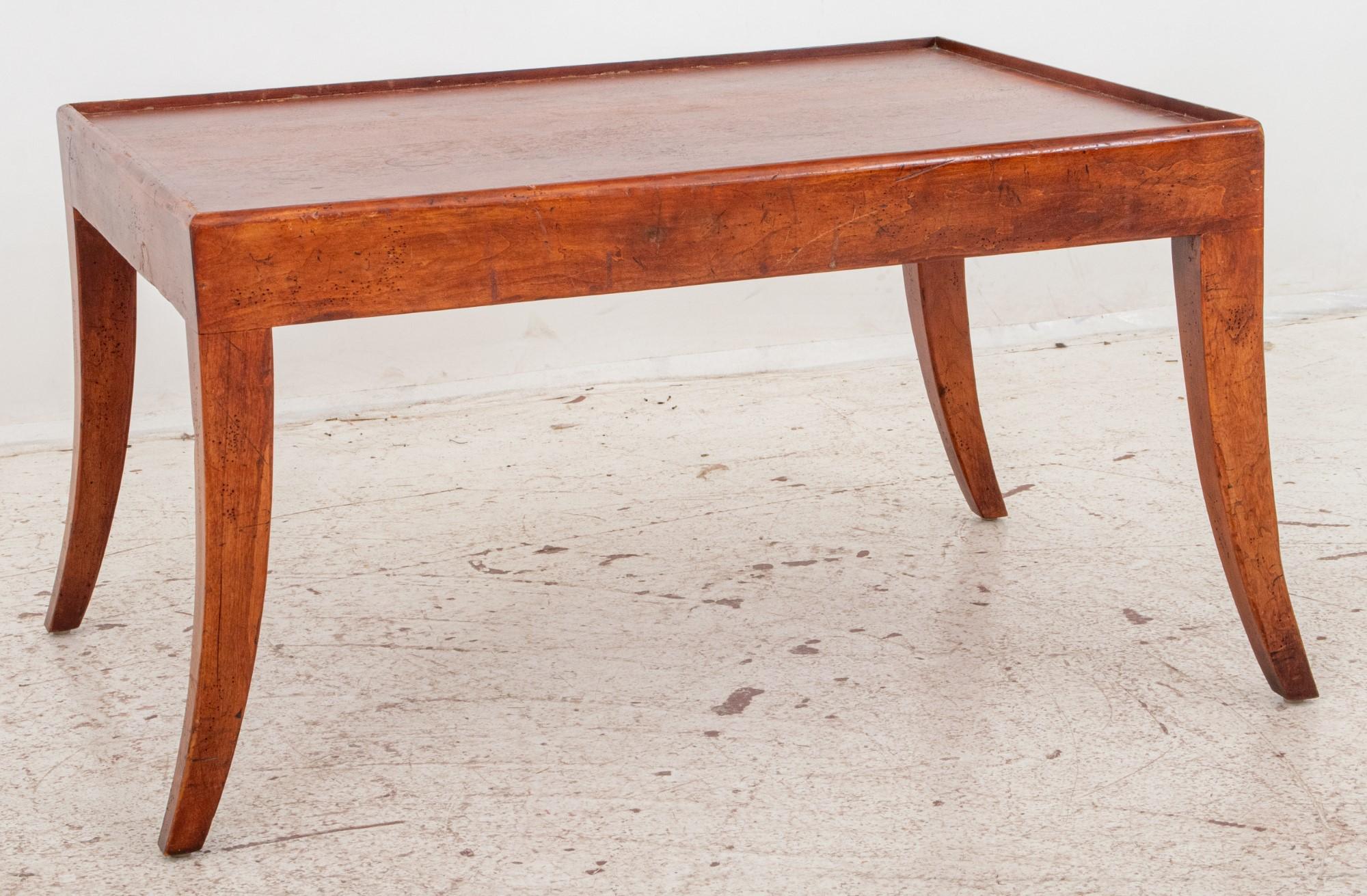 The dimensions for the Art Deco style walnut coffee table are:

Height: 17.5