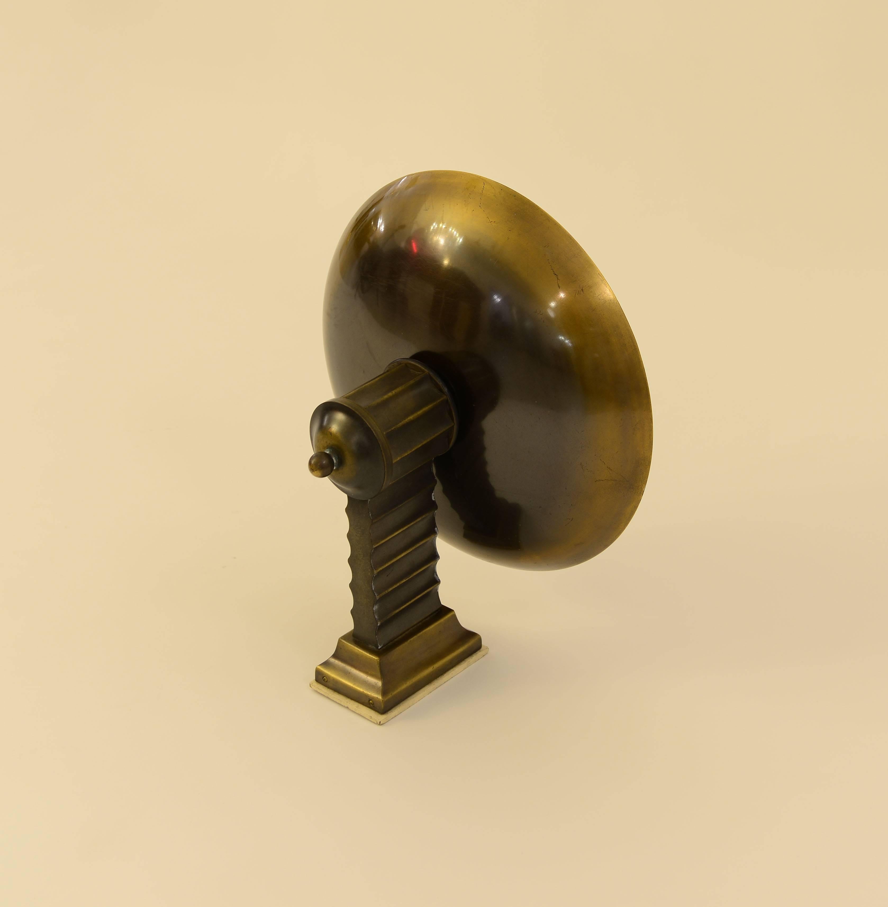 Contemporary Art Deco Style Bauhaus Brass Torch/Wall-Lamp, Re-Edition For Sale