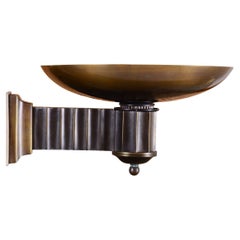 Bauhaus-Torch/Wandlampe aus Messing im Art déco-Stil, Neuauflage