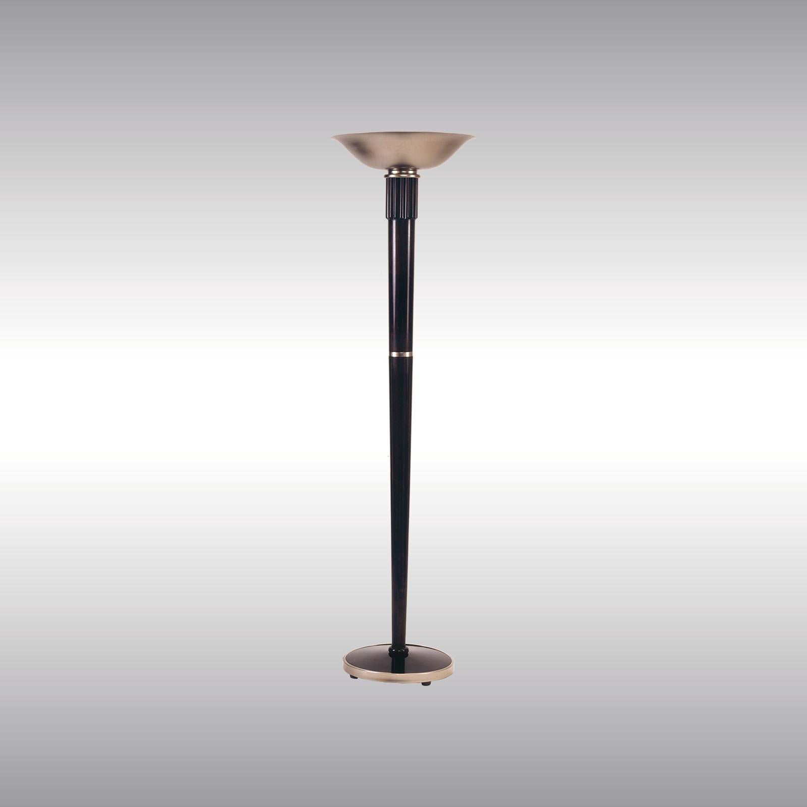Lámpara de pie de estilo Art Déco, Bauhaus, madera y latón en Nuevo estado para la venta en Vienna, AT