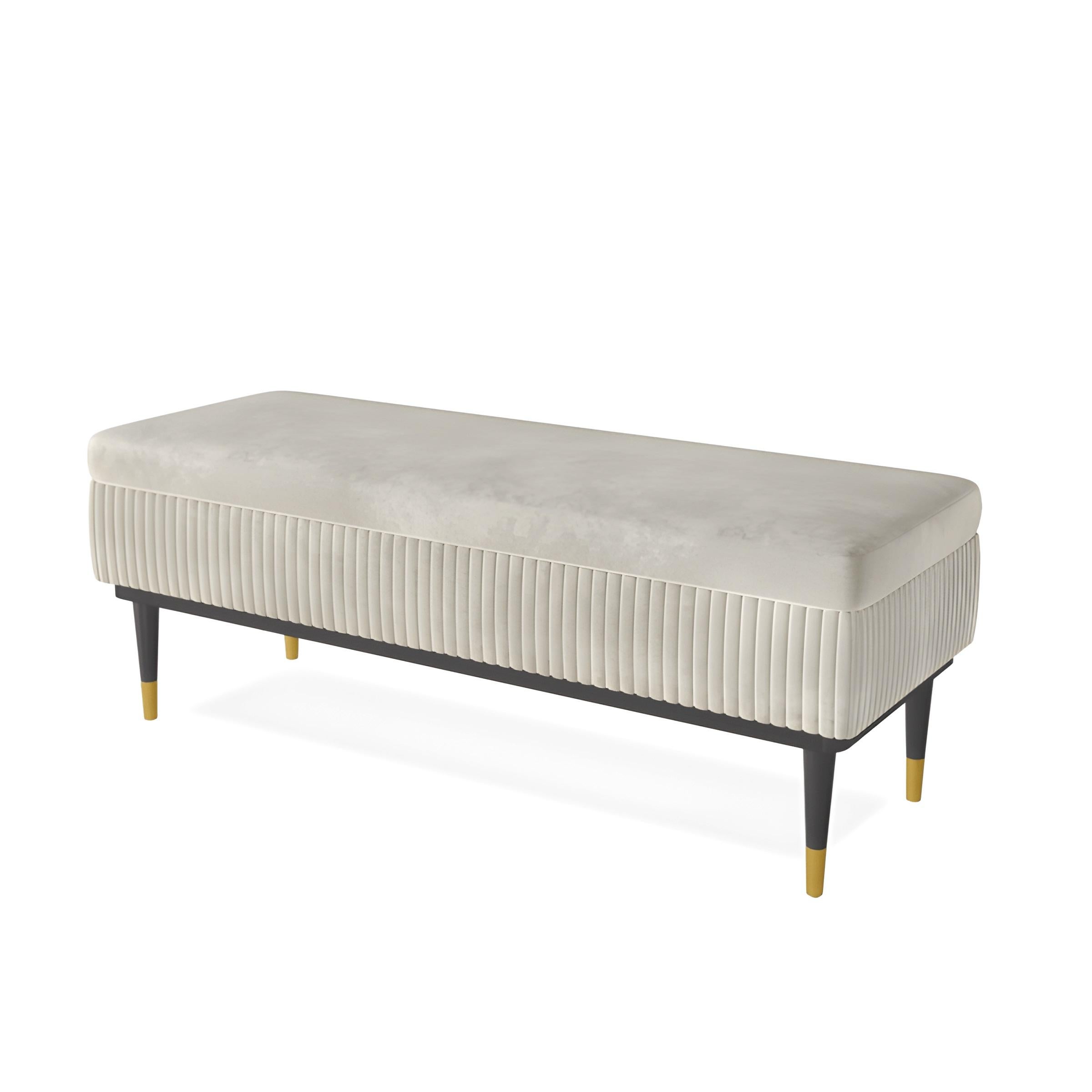Bank im Art-Déco-Stil mit zweifarbigem Design aus Samt und lackiertem Holz (Handgefertigt) im Angebot