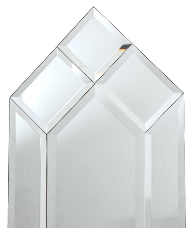 Specchio da parete in vetro smussato in stile Art Deco Mirror. 42