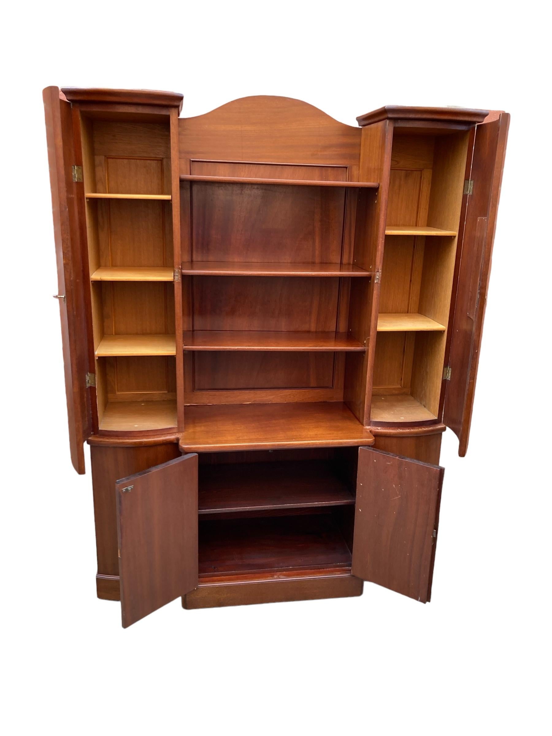 Art Deco Style Biedermeier from Austria Wall Cupboard, Deep Mahogany CIRCA 1850 4