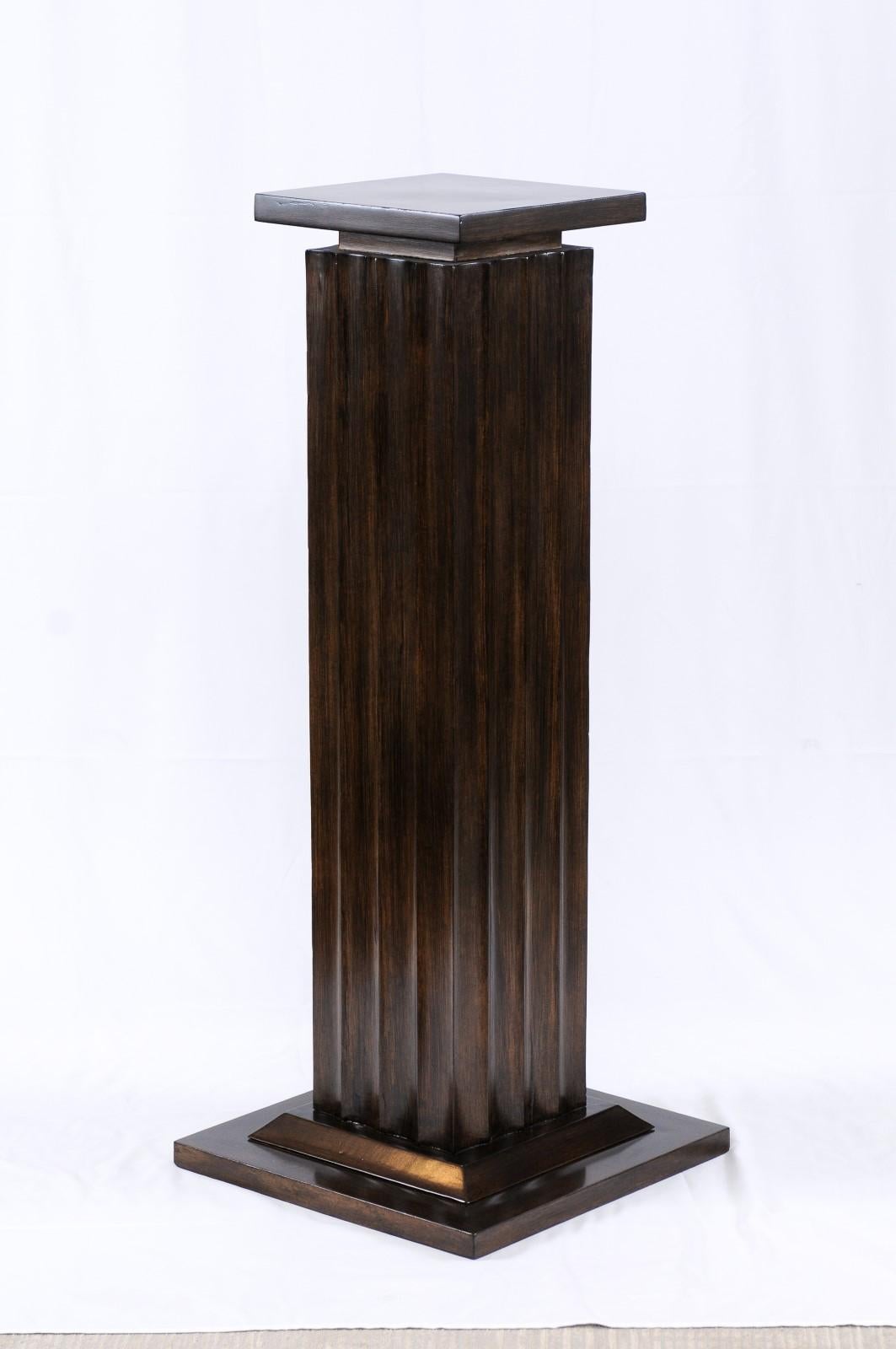 Art Deco Style Bird's-Eye Veneered Pedestal/Column 2