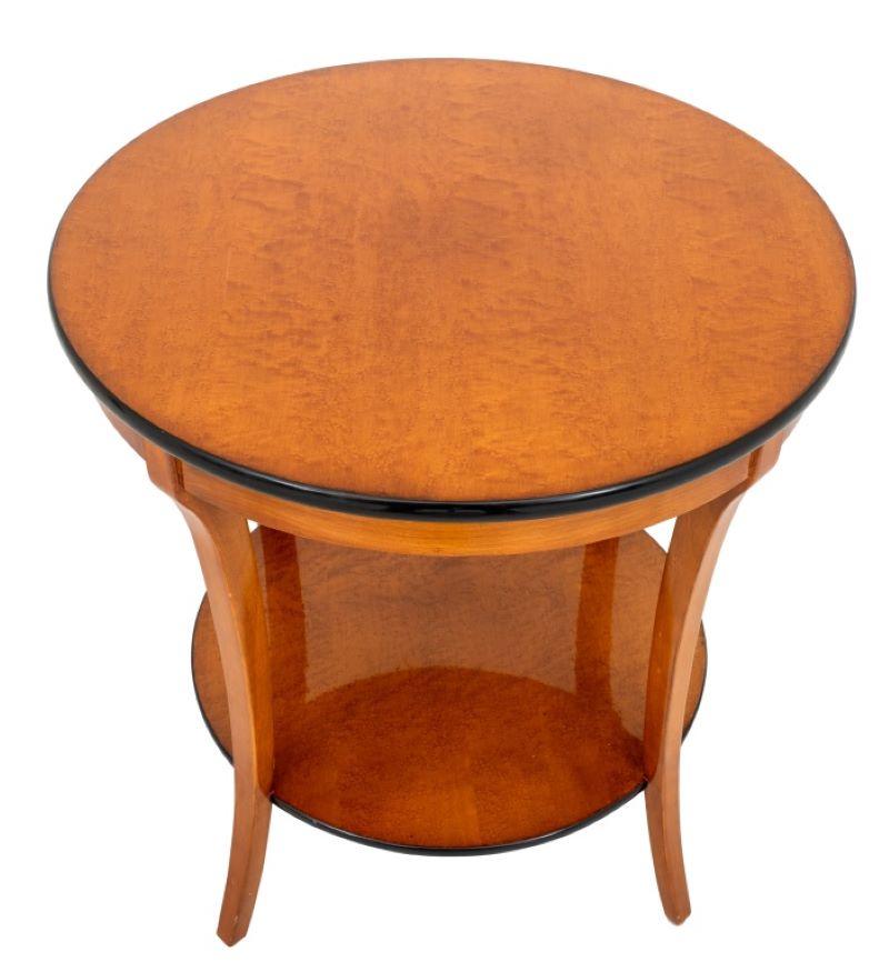 Unknown Art Deco Style Birdseye Maple Round Side Table