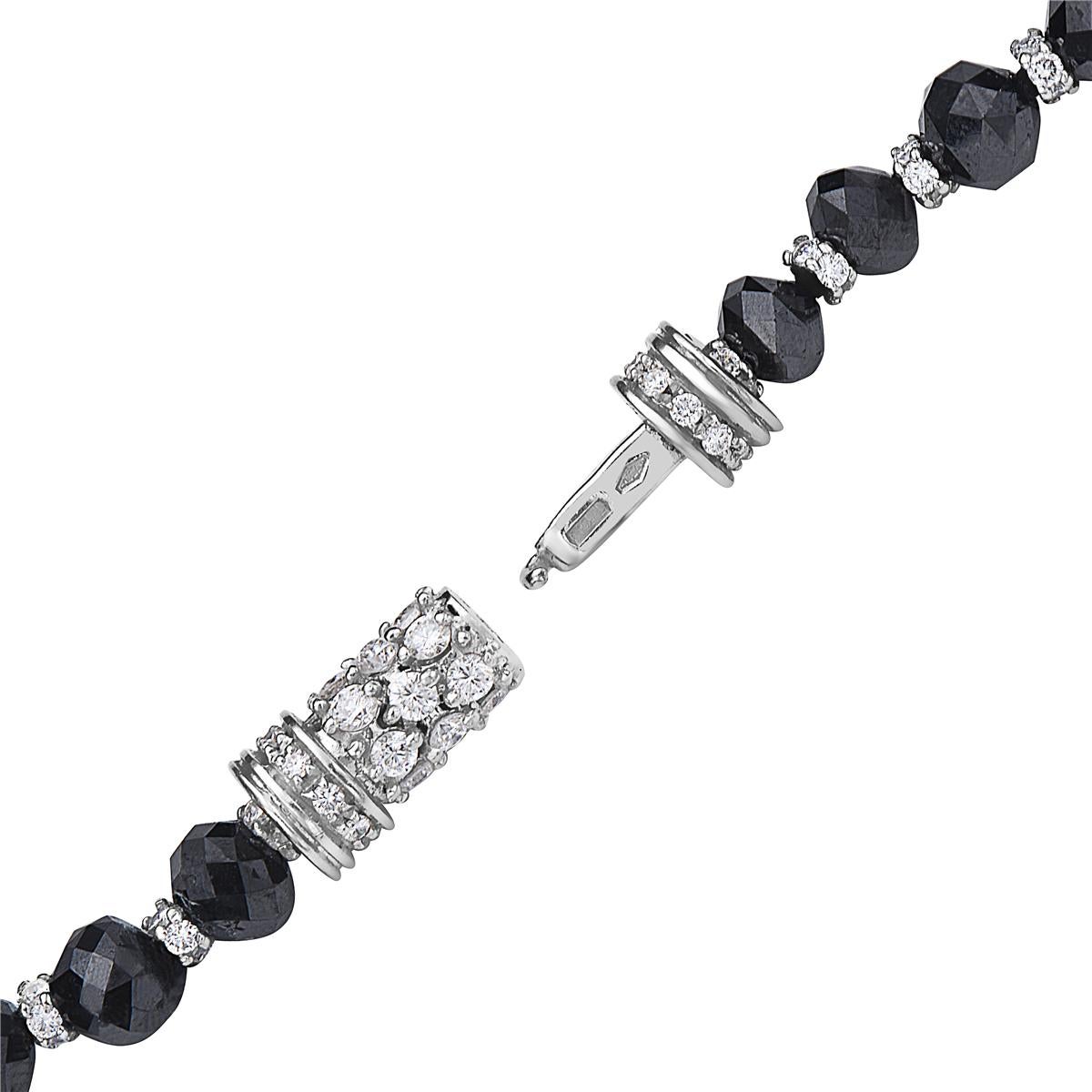 black beads with diamond locket