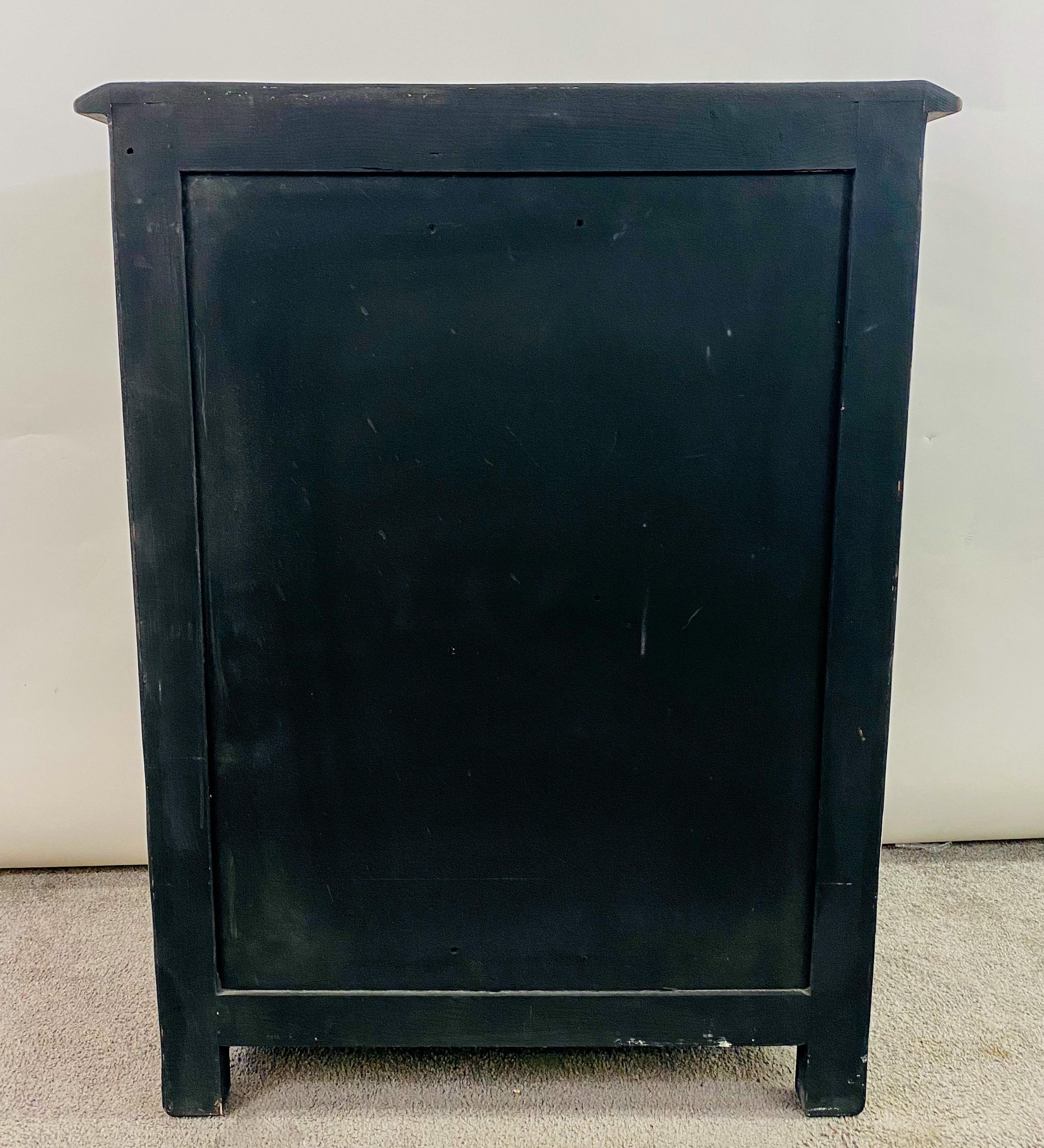 Art Deco Style Black and White Checkers Design Dresser, Chest or Commode For Sale 4