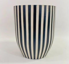 Art Deco Style Black and White Resin Side, End Table or Stool