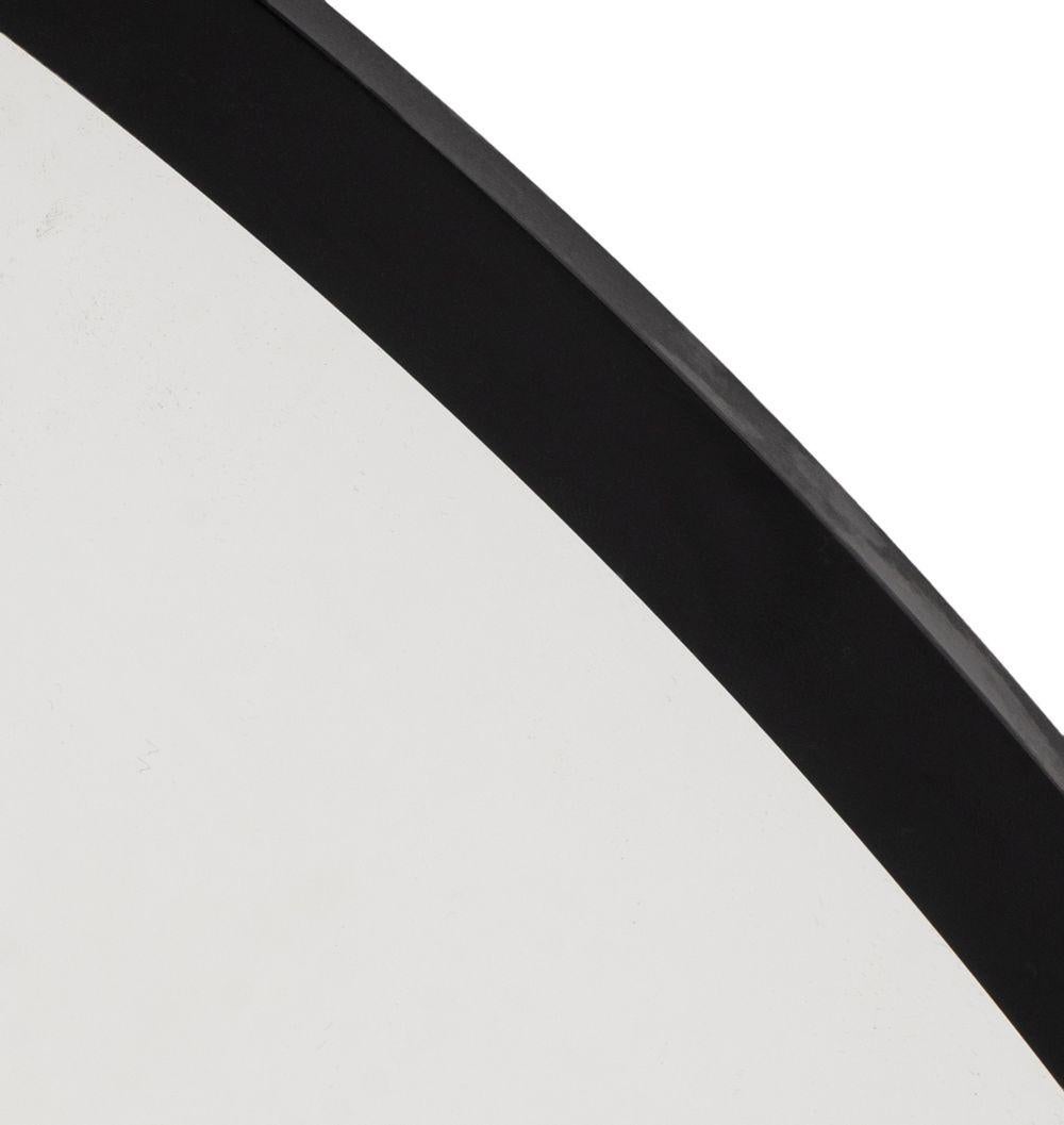 Miroir circulaire noir de style Art Deco Bon état - En vente à Astoria, NY