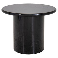 Art Deco Style Black Faux Marble Side Table