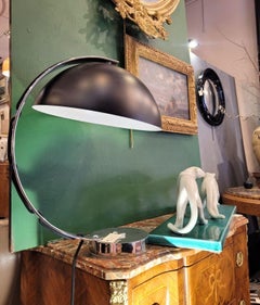 Art Deco Style Black Table Lamp, England Desk Lamp, Aluminum, Steel