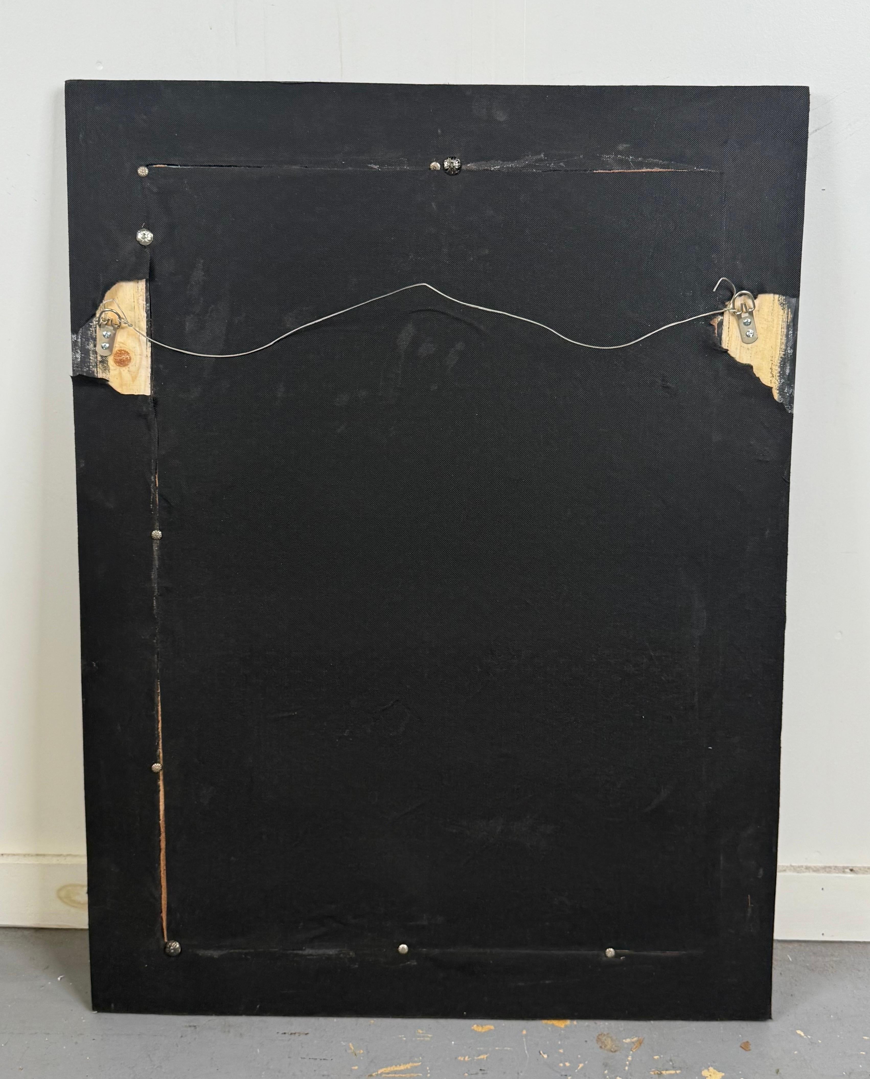 Art Deco Style Black & White Resin Diamond Design Wall, Table or Mantel Mirror For Sale 9