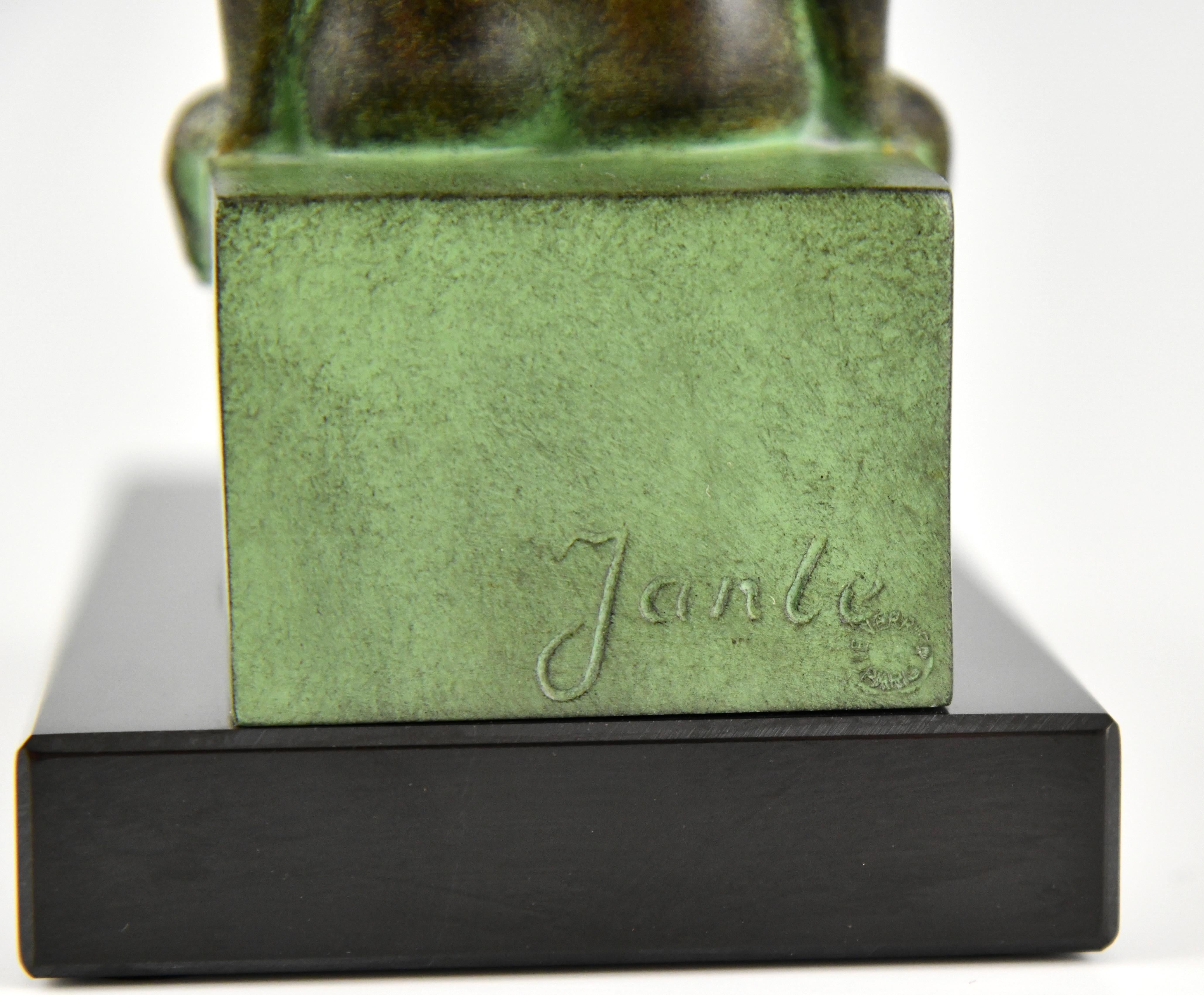 Metal Art Deco style bookends seated nudes Insouciance Janle for Max Le Verrier. For Sale