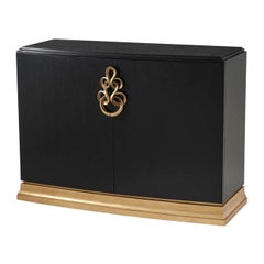 Art Deco Style Bow Front Cabinet