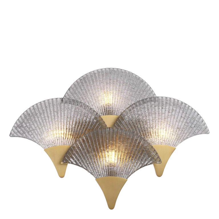 Photo inspiration: Picture Idea: Art Deco Style Brass And Textured Glass Wall Light For