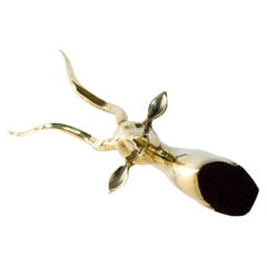 Buste d'antilope et de gazelle en laiton, style Art Déco Sculpture