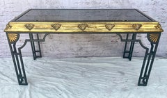 Art Deco Style Brass Console Table