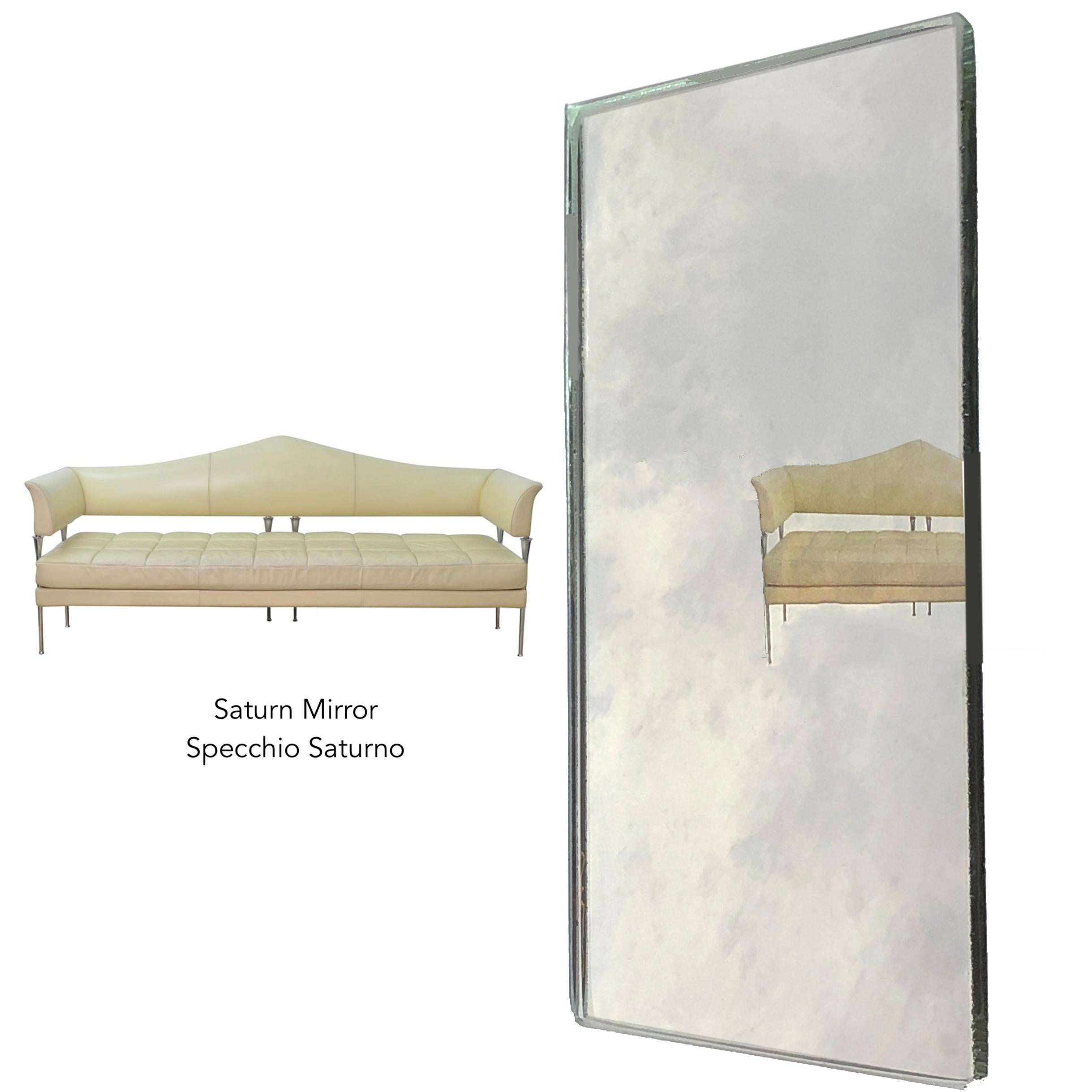 Art Deco Style Brass Frame and Divisors Mirror with Bronze Glass, Customizable 7