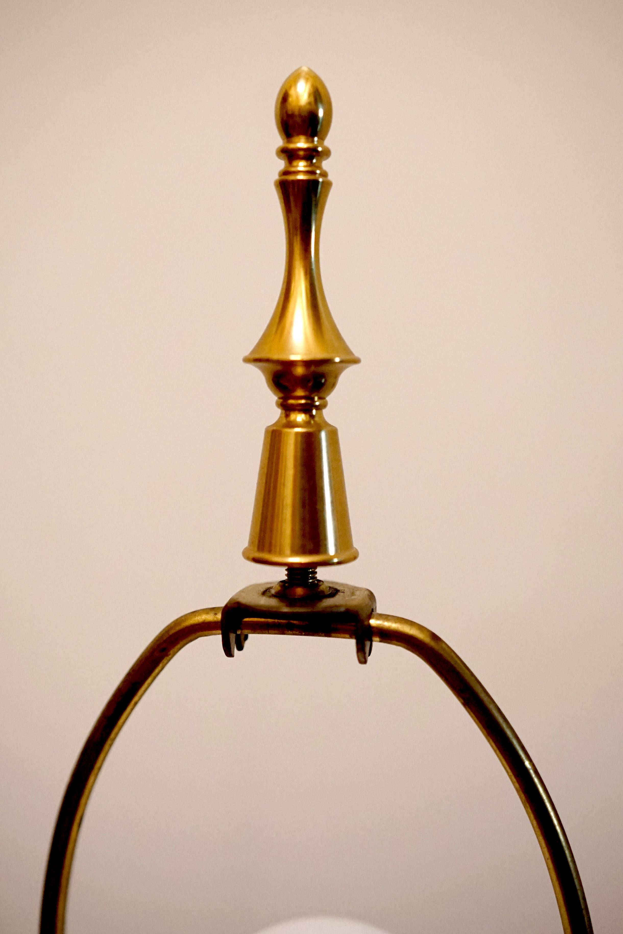 20th Century Art Deco Style Brass Table Lamp with Neo Classical Flair For Sale