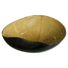 Art Deco Style Bronze and Shagreen Bowl