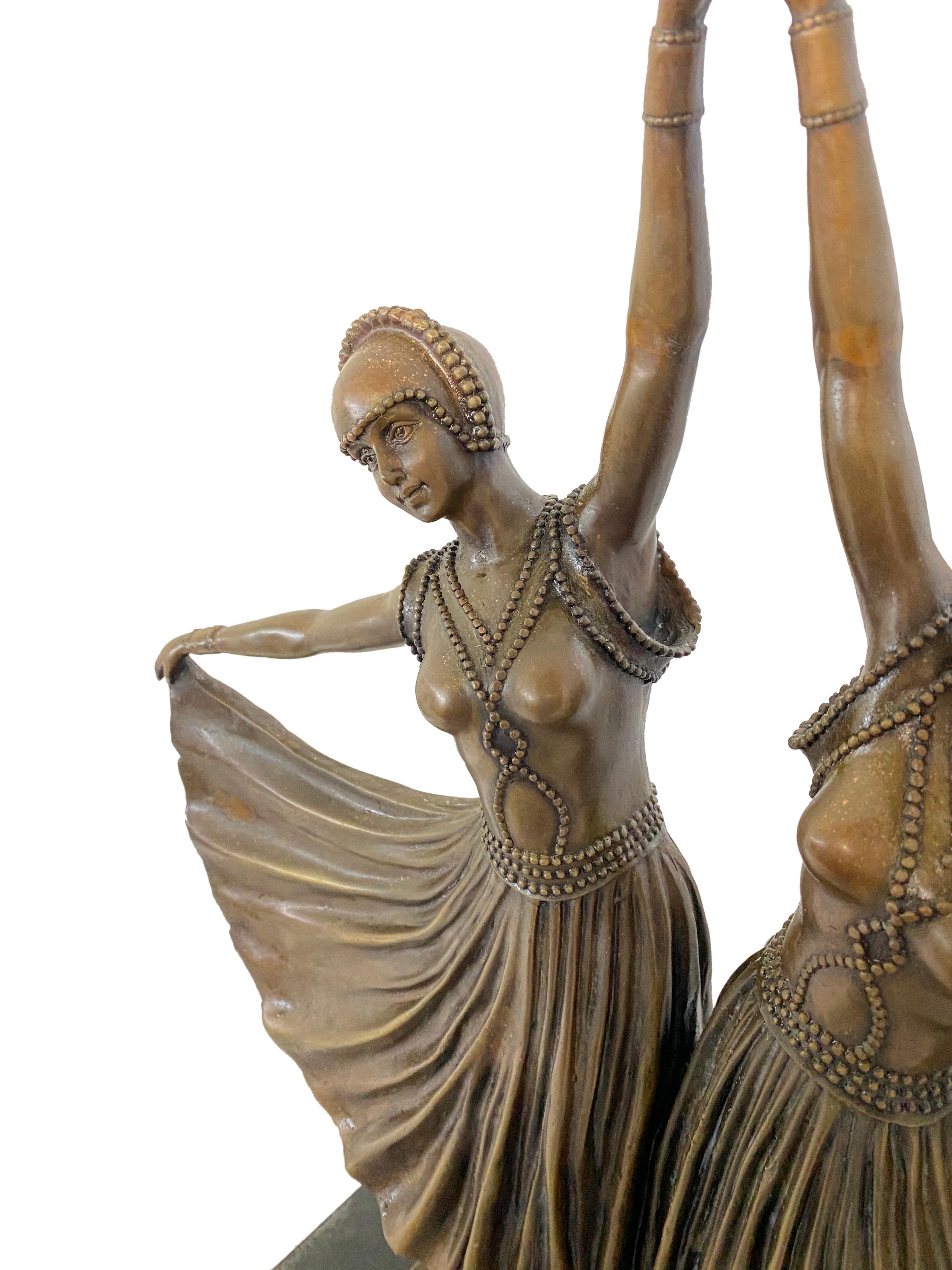 Art Deco Style Bronze Ballerinas, 20th Century For Sale 1