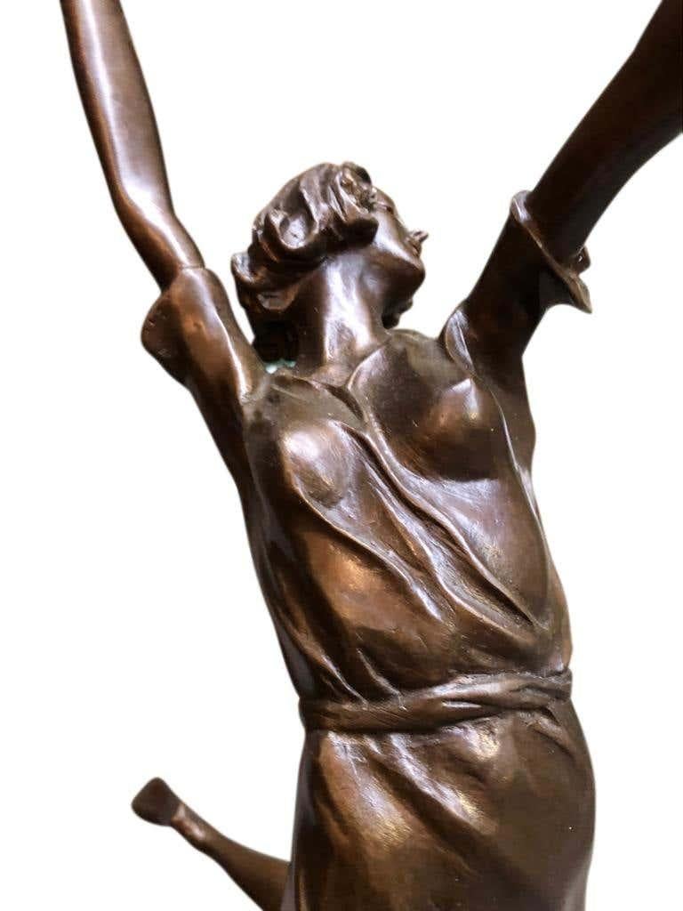Art Deco Style Bronze Dancer by Bruno Zach, 20th Century 12