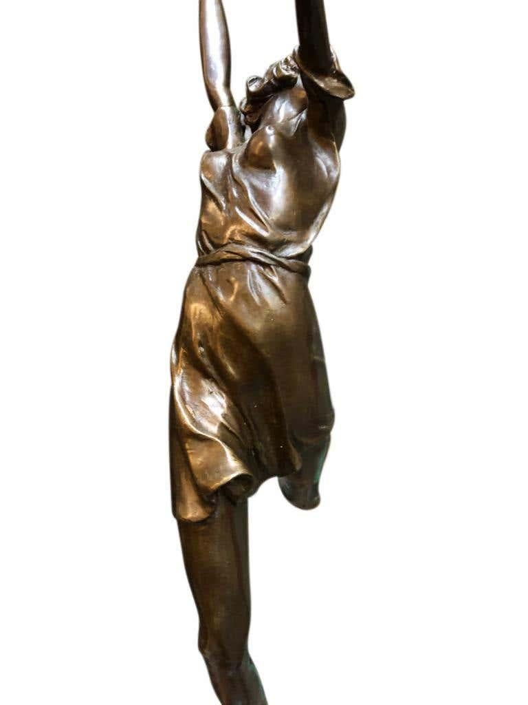 Danseuse en bronze de style Art déco par Bruno Zach, 20e siècle 1