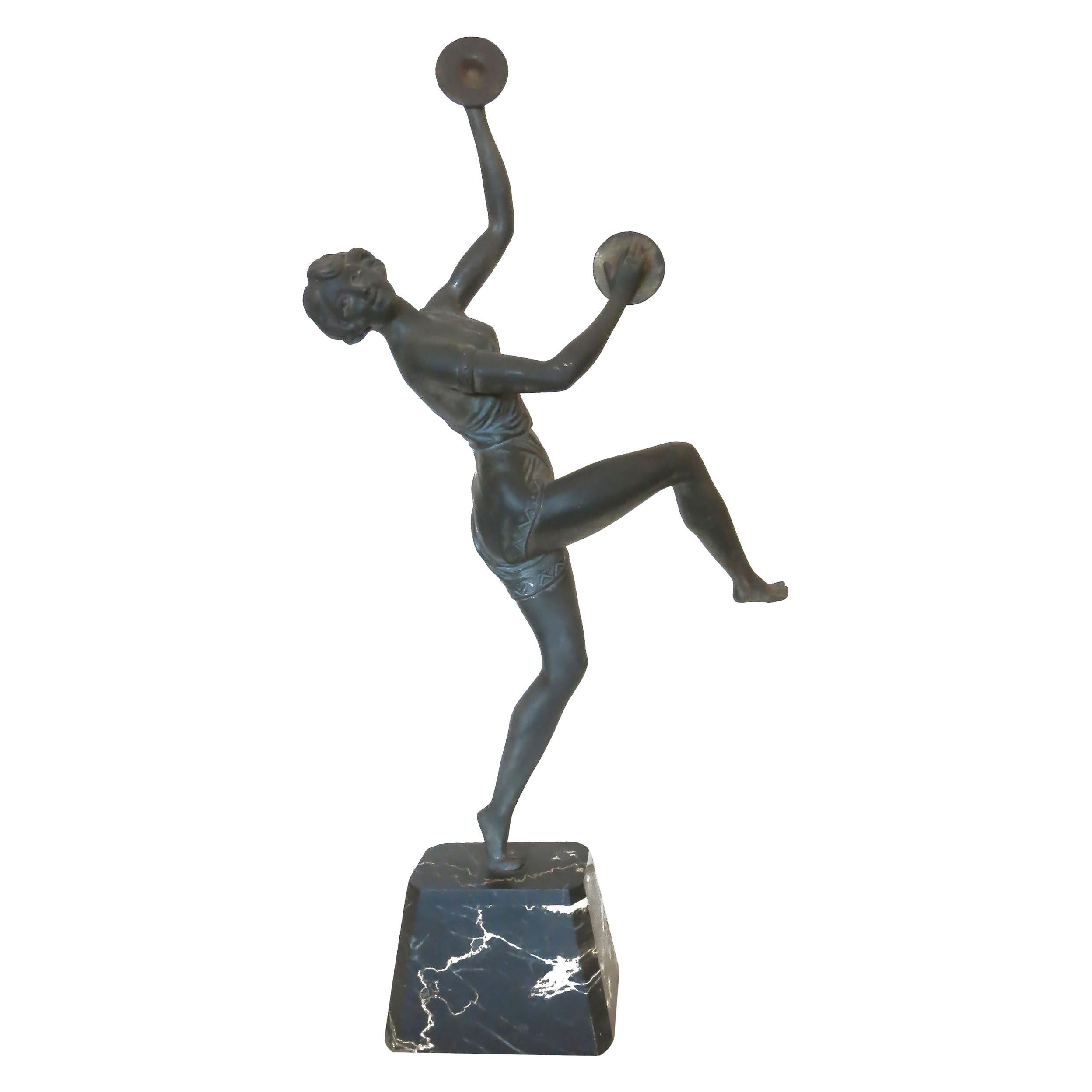 Art Deco Bronze Archer Statue at 1stDibs