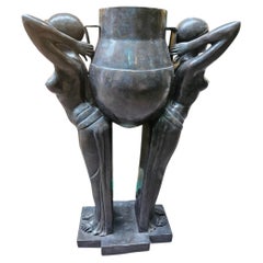 Art Deco Style Bronze Jardiniere