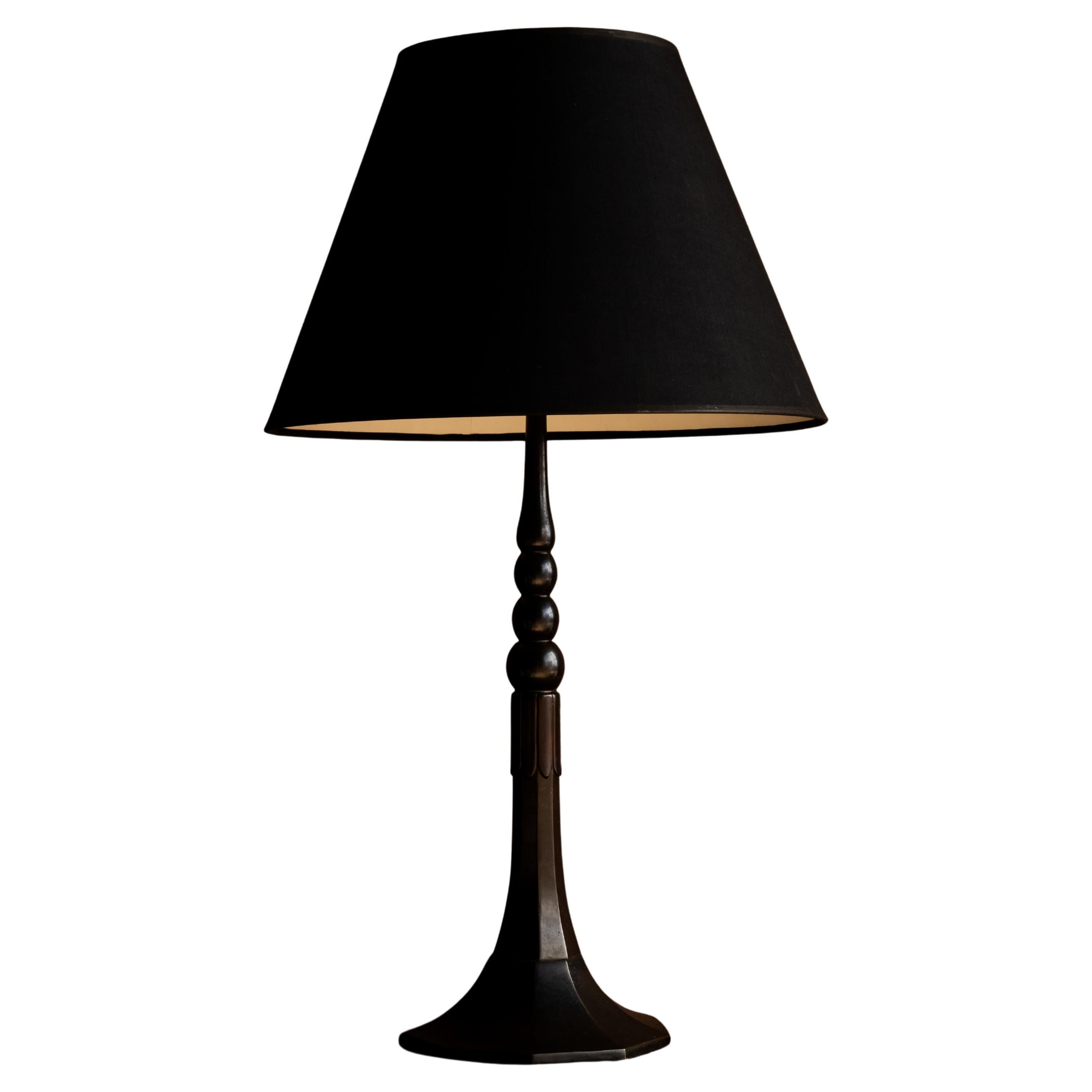 Art Deco Style Bronze Lamp