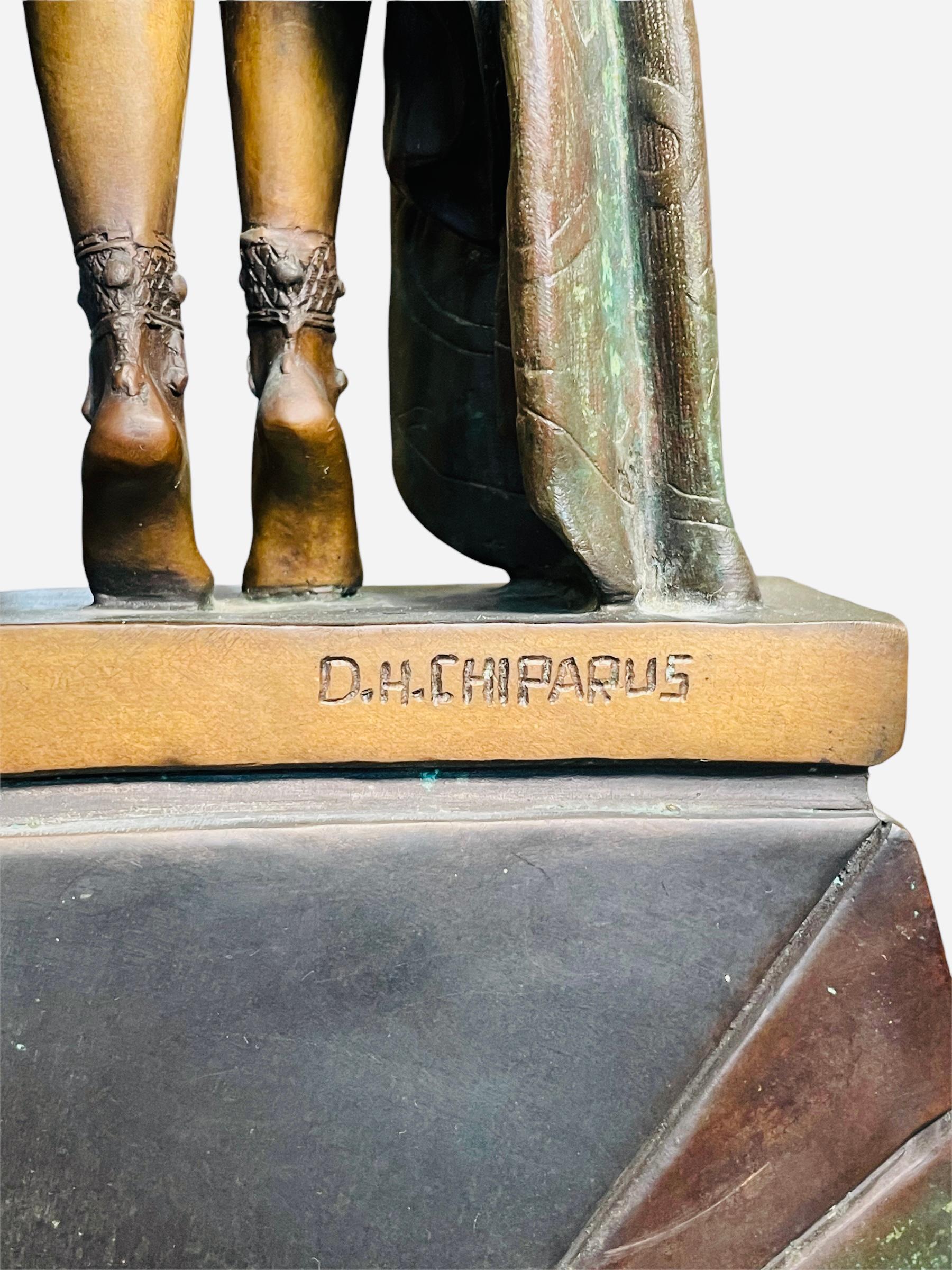 Art Deco Style Bronze Sculpture Of A Dancer After Demetre Chiparus For Sale 1