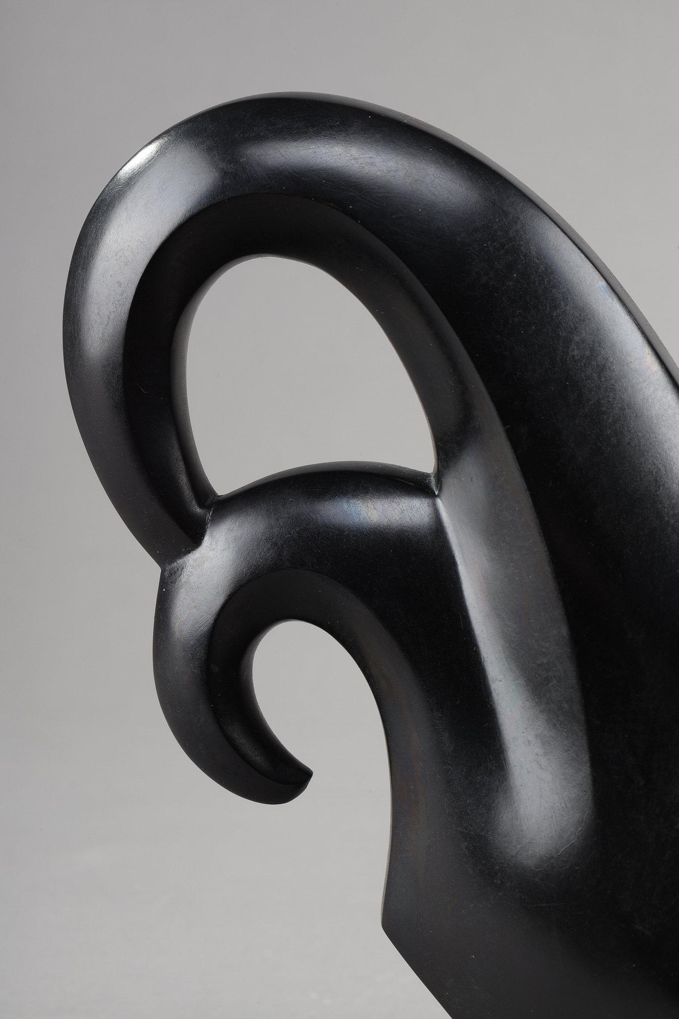 Bronzeskulptur eines stilisierten Hahns im Art Déco-Stil aus Japan im Angebot 9